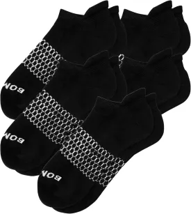 BAMBOS DESIGNS Men's Solid Ankle Large Socks, 5 Pairs Black Ankle Large Socks