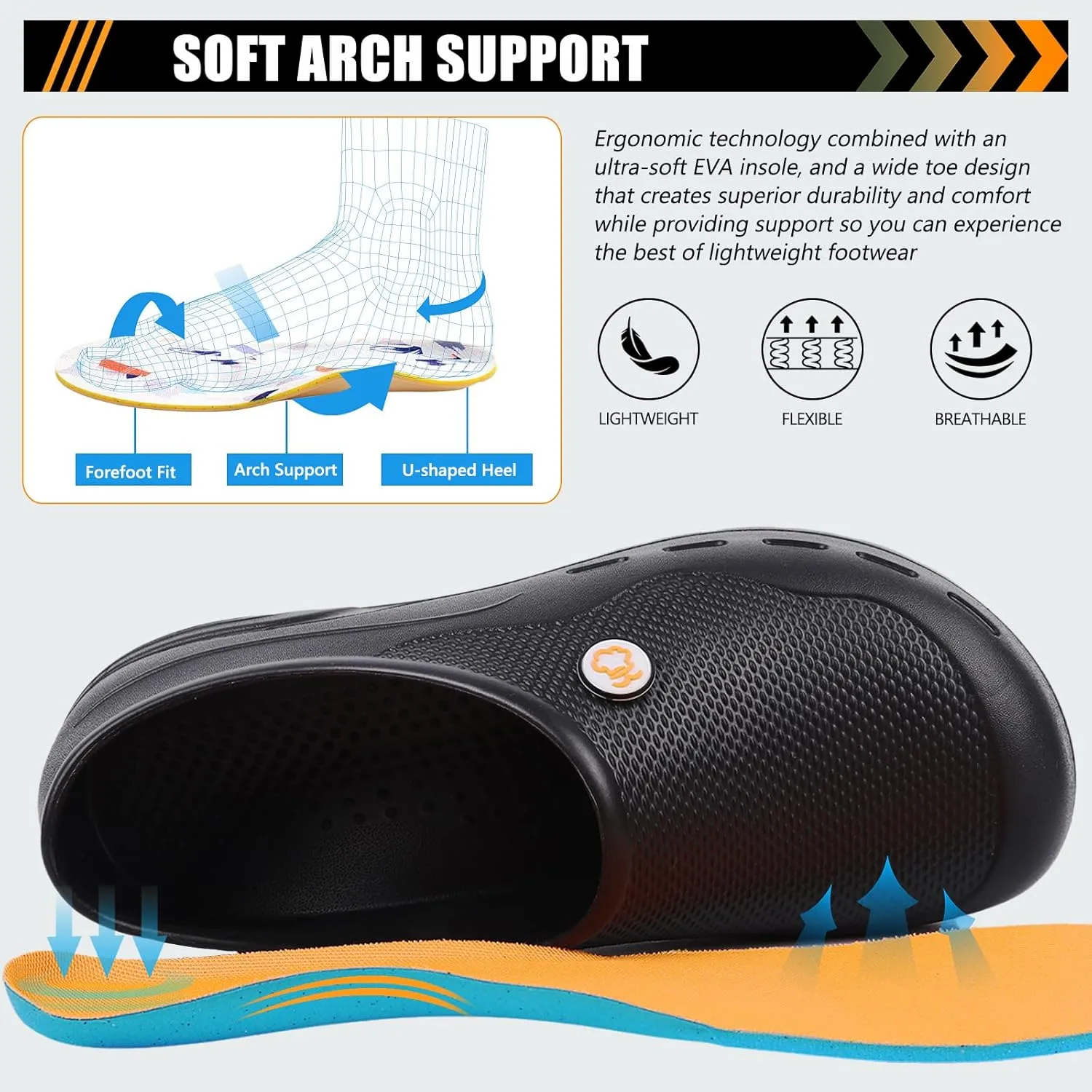 Chef Shoes for Men Non Slip Nursing Clogs Food Service Water Proof Oil Resistant Work Shoes for Kitchen Garden Restaurant Indoor Outdoor Unisex Shoes