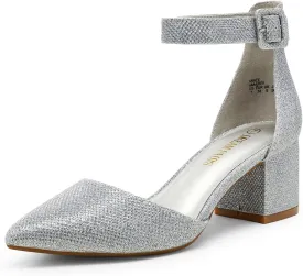 DREAM PAIRS Women's Low Heel Pump Shoes