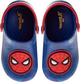 Josmo Kids Spiderman Clog Sandal Waterproof Slip-On Slides for Boys - Spidey Closed Toe Clogs with Backstrap (Sizes 5-10 Toddlers / 11-12 Little Kids)