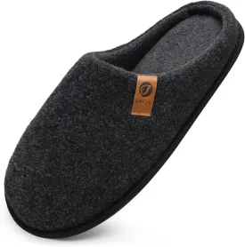 ONCAI Mens Cozy Memory Foam Scuff Slippers Slip On Warm House Shoes Indoor/Outdoor with Best Arch Support