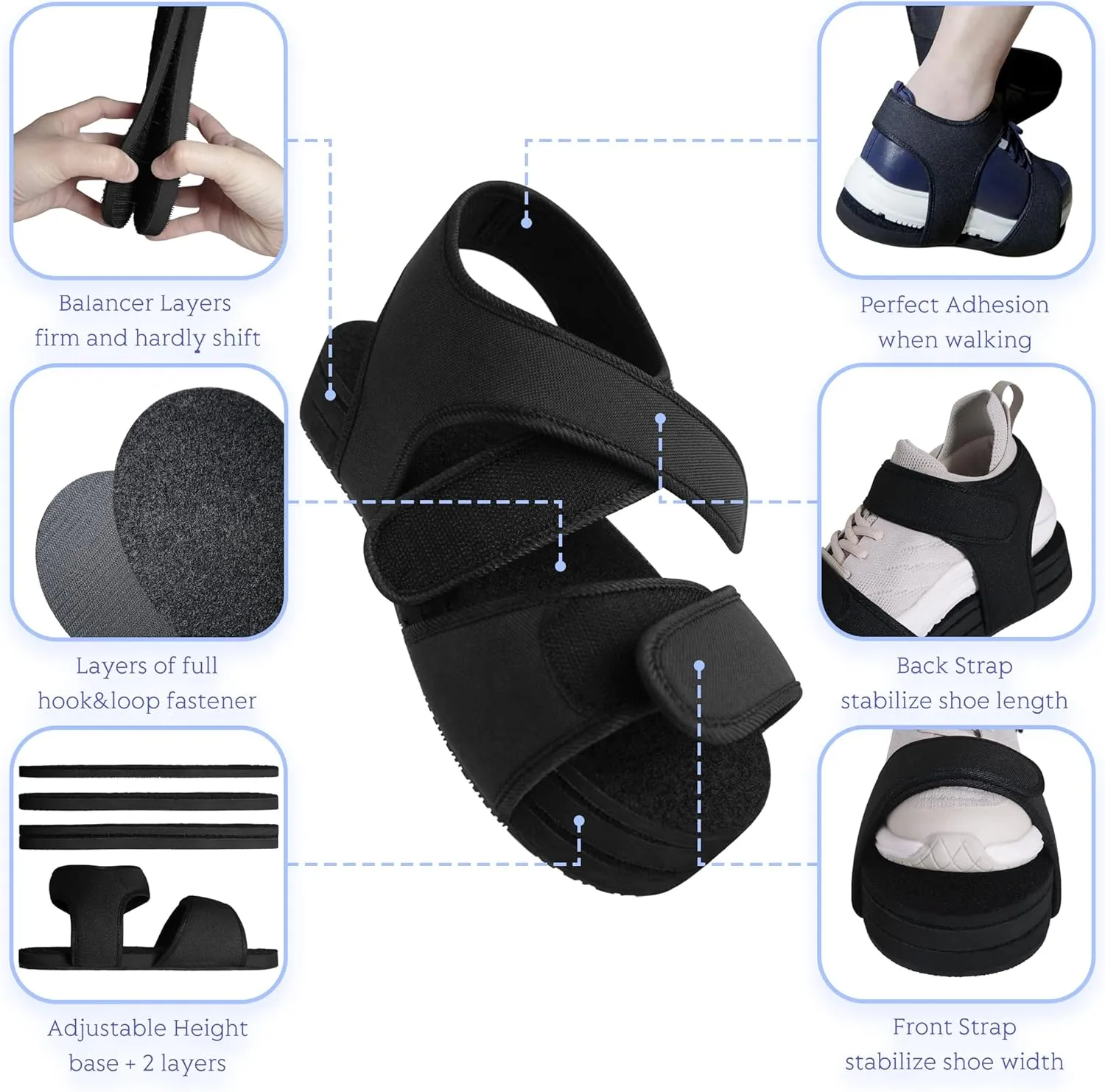 Professional Shoe Lift for Uneven Legs, Shoe balancer, Shoe Leveler for Walking Boot, Even Up for Men & Women