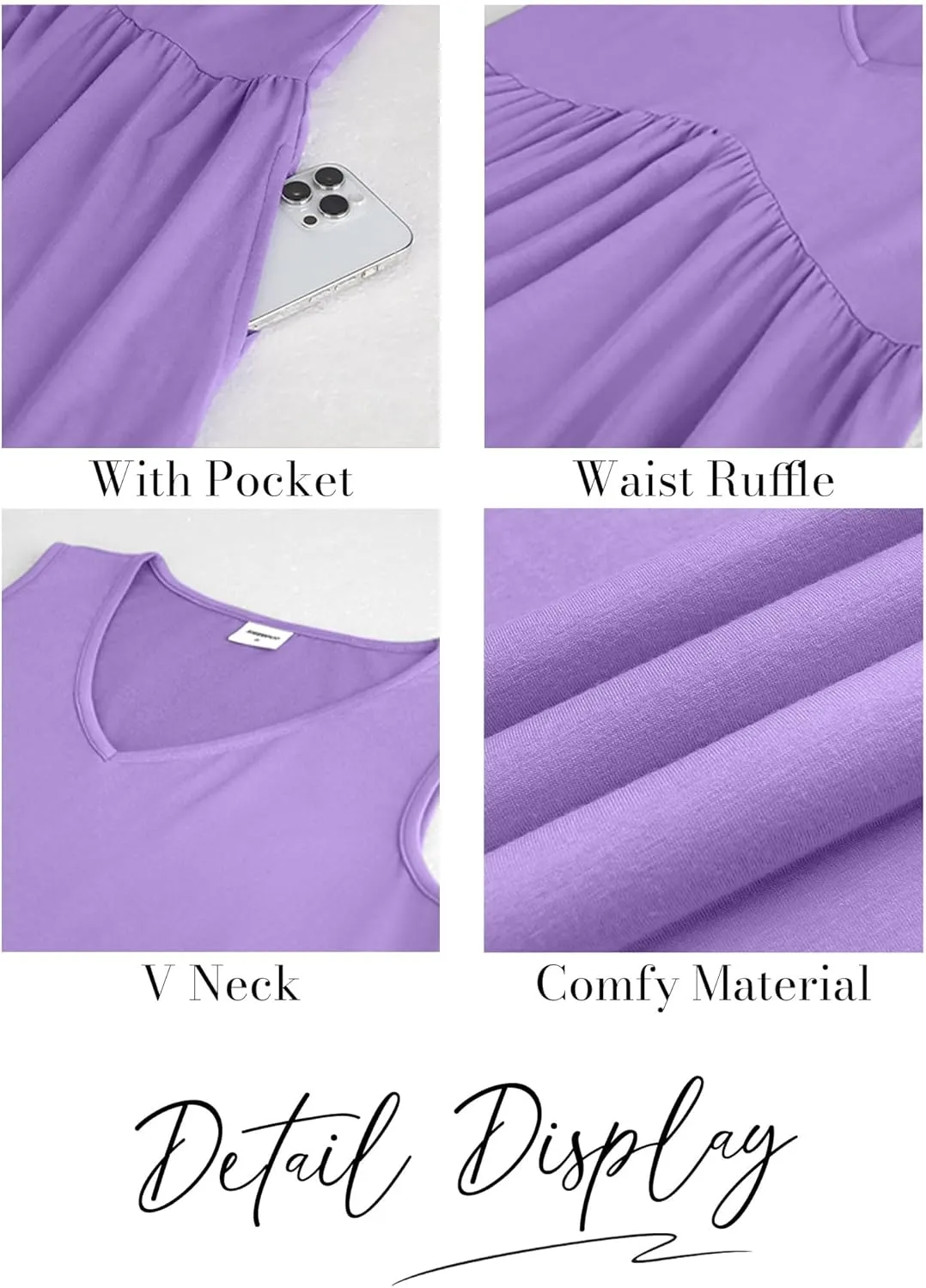 XIEERDUO Summer Dresses for Women 2025 Casual Classy Dress V Neck Swimsuit Coverups Fashion Clothing